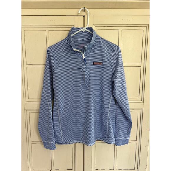 Vineyard Vines Sankaty size small striped 1/4 zip pullover top - Picture 1 of 5